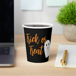 Gobelets En Papier Trick ou Treat Halloween