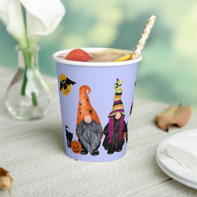 Gobelets En Papier Trois Gnomes drôle d'Halloween  (Insitu)