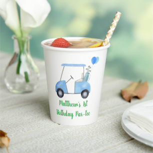 Gobelets En Papier Trou En Un Golf Premier Anniversaire Par-tee