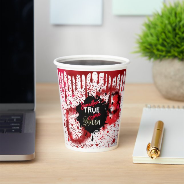 Gobelets En Papier True Crime Queen Personnalisé (Insitu)