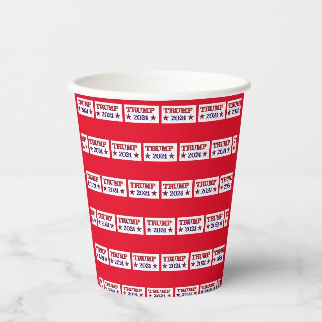 Gobelets En Papier Trump 2024 étoiles (Recto)