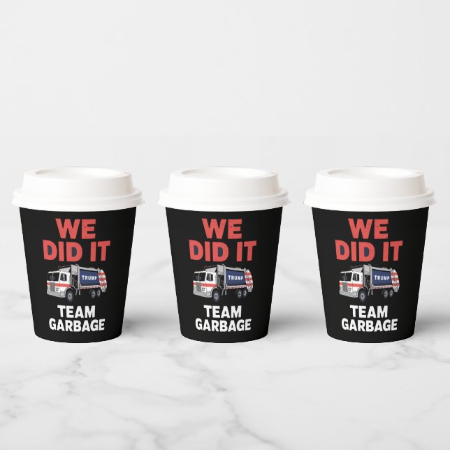 Gobelets En Papier Trump 2024 Truck Garbage Nous L'Avons Fait Équipe  (Multi)