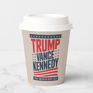 Gobelets En Papier Trump Vance Kennedy reprenons l'Amérique 2024