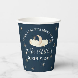 Gobelets En Papier Twinkle Little Star Genre Reveal - Fête Céleste