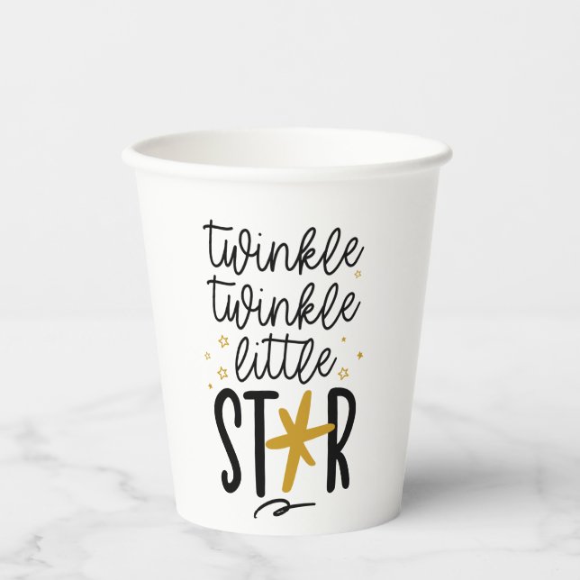 Gobelets En Papier Twinkle Twinkle Little Star Doodle (Recto)