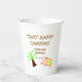 Gobelets En Papier Two happy camping 2nd birthday tree camp kids