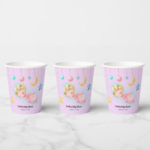 Gobelets En Papier Un Baby shower de petite fille doux
