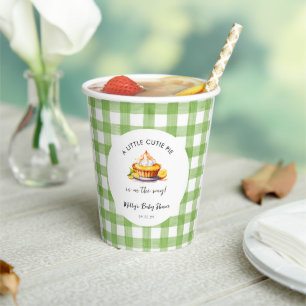 Gobelets En Papier Un Baby shower En vichy Pie