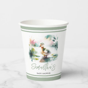 Gobelets En Papier Un Baby shower neutre pour les femmes