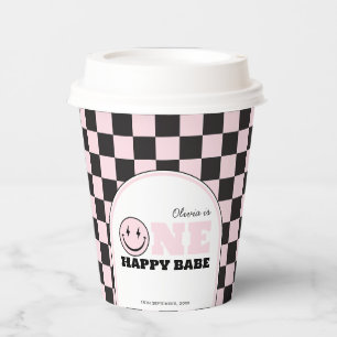 Gobelets En Papier Un Bébé heureux Happy Face 1er anniversaire