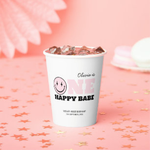 Gobelets En Papier Un bon bébé rose mignon tasse de papier
