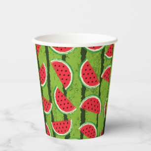 Gobelets En Papier UN dans un Melon Red & Green Watermelon