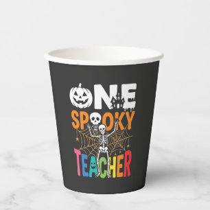 Gobelets En Papier Un design d'Halloween pour un professeur effrayant