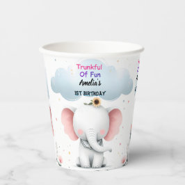 Gobelets En Papier Un éléphant blanc bois Anniversaire 1er anniversai