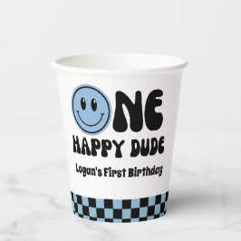 Gobelets En Papier Un garçon heureux 1er anniversaire