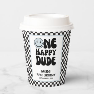 Gobelets En Papier Un joyeux Dude bleu mignon garçon premier annivers