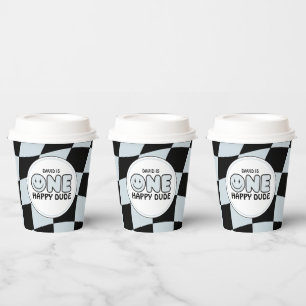 Gobelets En Papier Un joyeux mec Super Joyeux visage garçon Anniversa