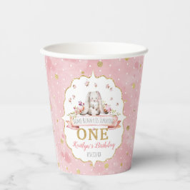Gobelets En Papier Un lapin devient un 1er anniversaire