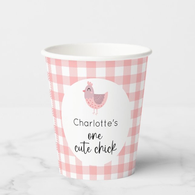 Gobelets En Papier Un mignon poussette 1er anniversaire (Recto)