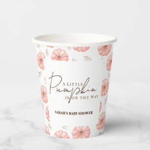 Gobelets En Papier Un Petit Baby shower Citrouille