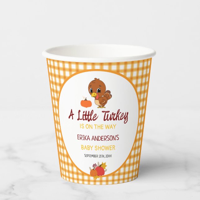 Gobelets En Papier Un Petit Baby shower Turc Tombe Thankgiving (Recto)