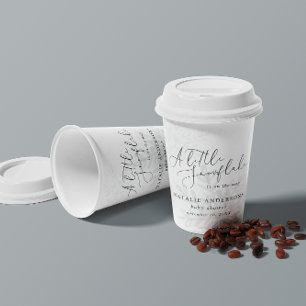 Gobelets En Papier Une petite fête de baby shower d'hiver à flocon de