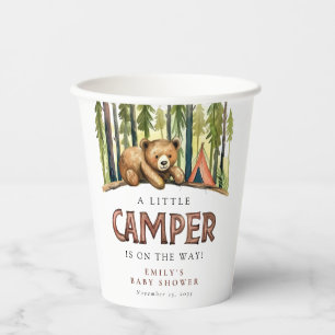 Gobelets En Papier Une petite forêt de campeur Baby Shower