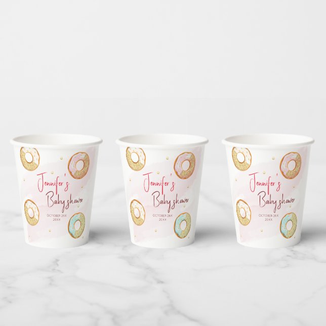 Gobelets En Papier Une tasse de papier à pâte dorée personnalisée (Multi)