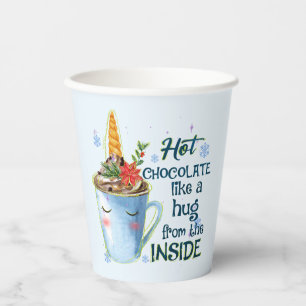 Gobelets En Papier Unicorne au chocolat chaud