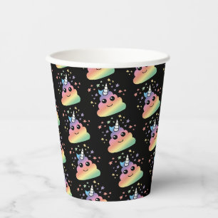 Gobelets En Papier Unicorne Rainbow Poop Emoji