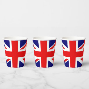 GOBELETS EN PAPIER UNION JACK - LE DRAPEAU BRITANNIQUE