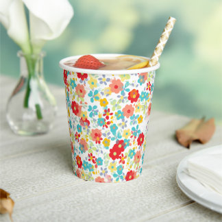 Gobelets En Papier Unique coloré Hip Summer Daisy Motif Floral