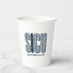 Gobelets En Papier Unité de soins intensifs chirurgicaux SICU T-shirt