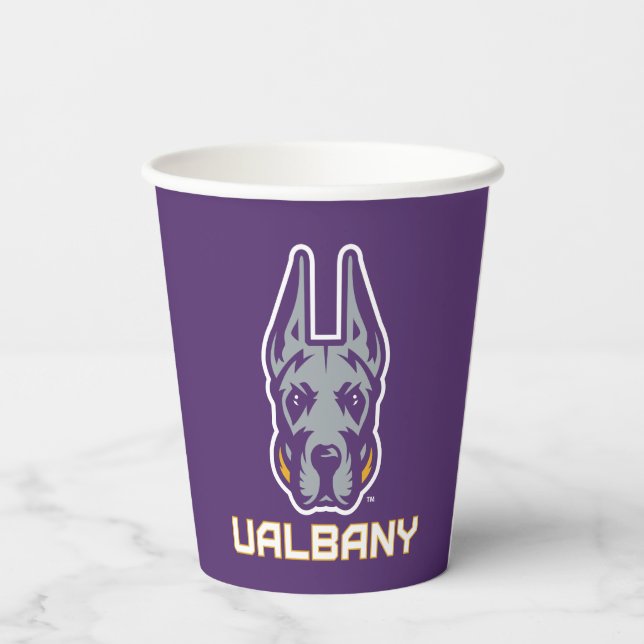 Gobelets En Papier Université d'Albany Great Danes (Verso)