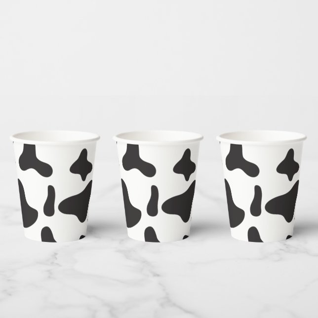 Gobelets En Papier Vache Saint Anniversaire Vache Imprimer Coupes de  (Multi)