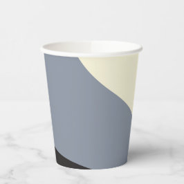 Gobelets En Papier Vagues simples - Noir, Gris et Crème