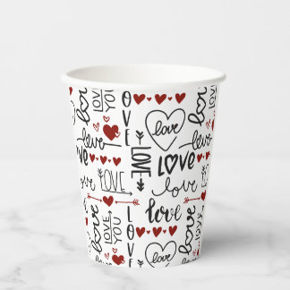 Gobelets En Papier Valentines Day