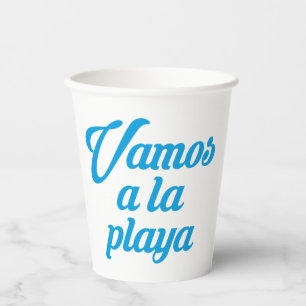 GOBELETS EN PAPIER VAMOS A LA PLAYA