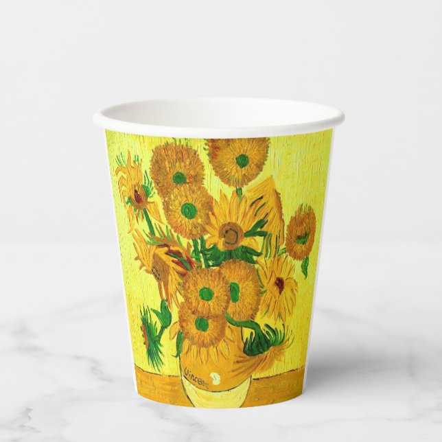 Gobelets En Papier Van Gogh Sunflowers (Recto)