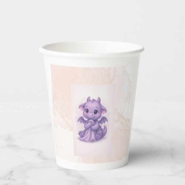 Gobelets En Papier vaso de papel baby dinosaurio. (Recto)