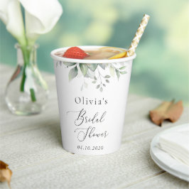 Gobelets En Papier Verdure, Eucalyptus Feuilles, Boho, Fête des marié