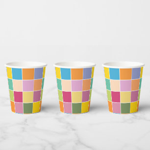 Gobelets En Papier Vérificateurs de printemps