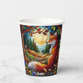 Gobelets En Papier Verre tendu Look Renard rouge
