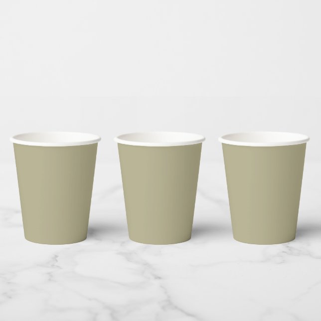 Gobelets En Papier Vert sage (Multi)