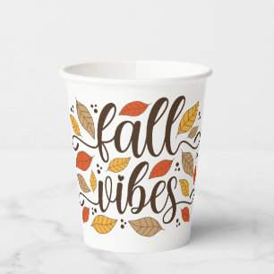 Gobelets En Papier Vibes d'automne