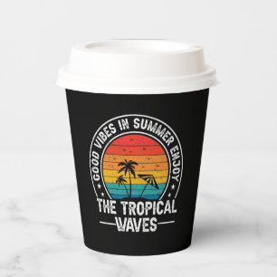 Gobelets En Papier Vibrations estivales tropicales
