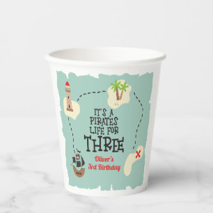 Gobelets En Papier Vie de pirate pour les TROIS ans