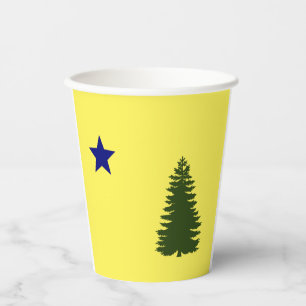 Gobelets En Papier Vielles tasses de papier drapeau du Maine