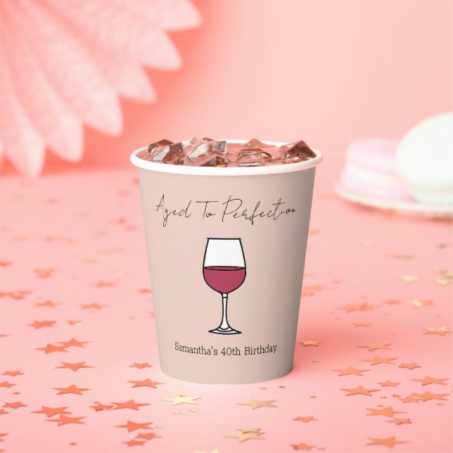 Gobelets En Papier Vin de la perfection 40e anniversaire (Insitu)