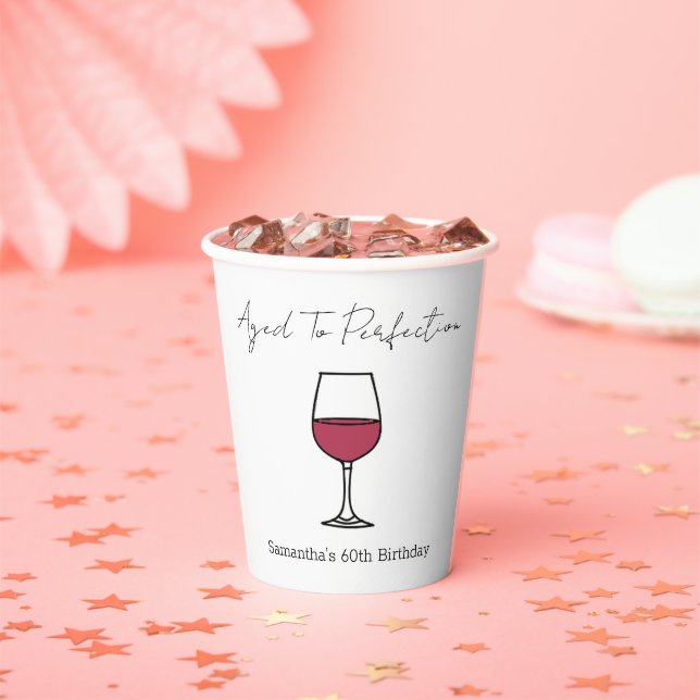 Gobelets En Papier Vin de la perfection 60e anniversaire (Insitu)